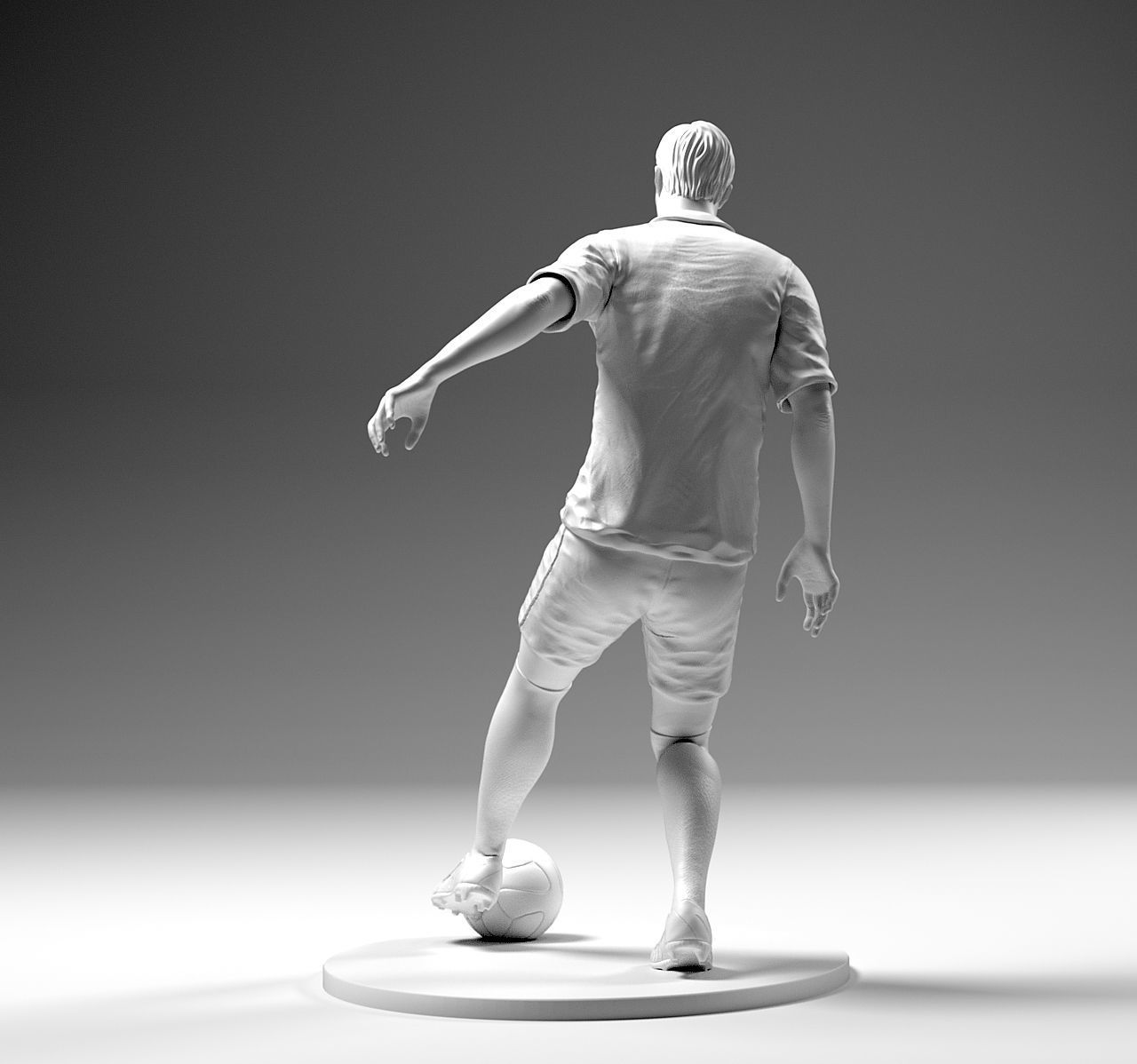 Footballer 02 Footstrike 02 Stl 3D print model_1