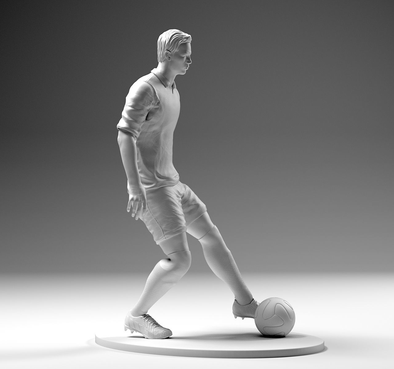 Footballer 02 Footstrike 02 Stl 3D print model_2
