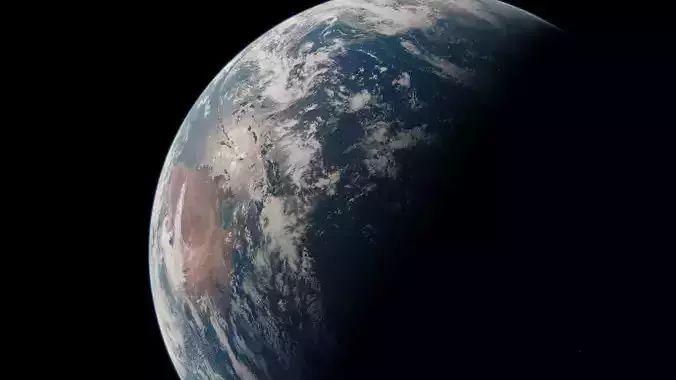 Earth 16K Photorealistic Low-poly 3D model