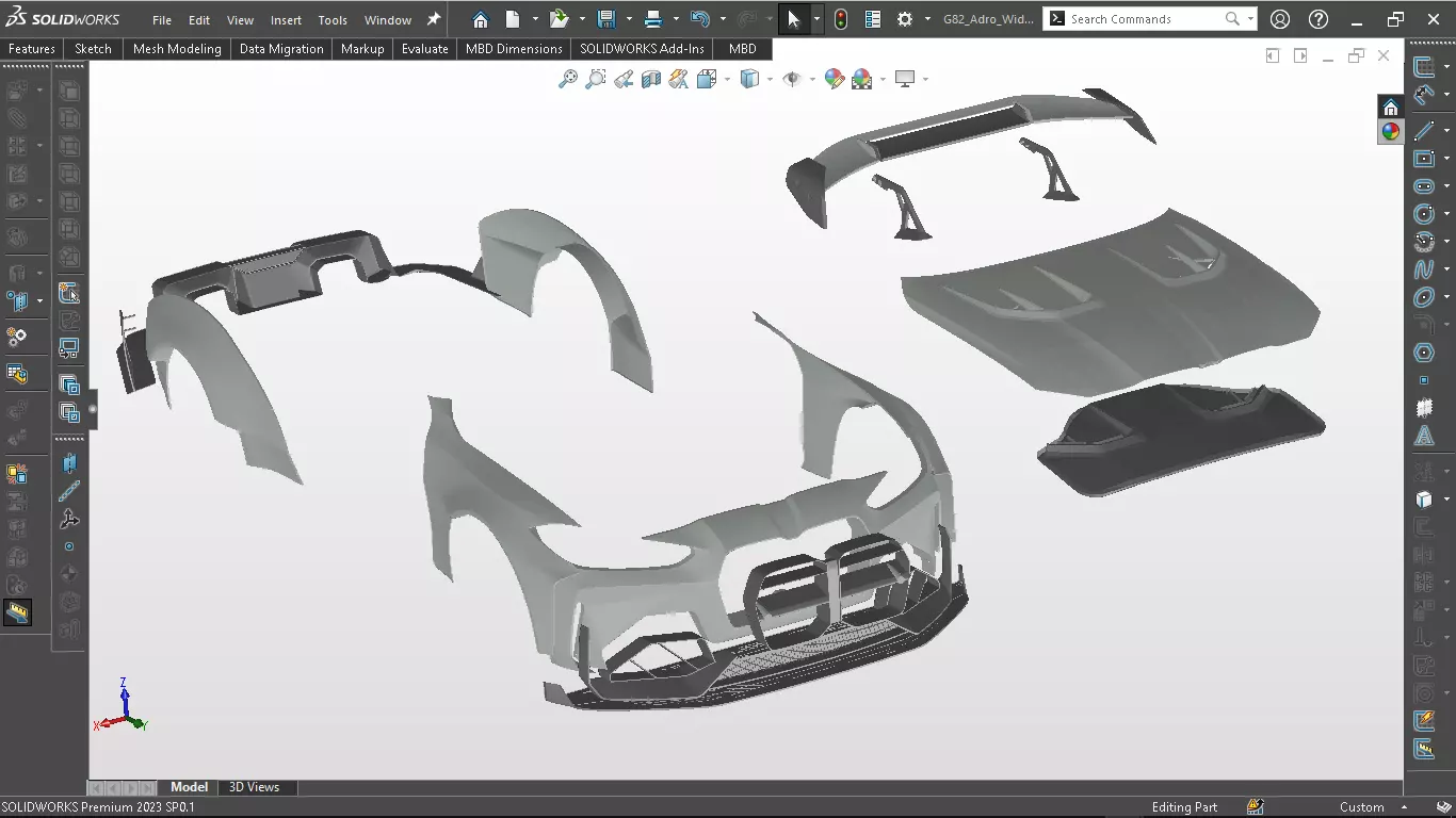 G82 BMW M4 Inspired GT Widebody Kit 3D print model