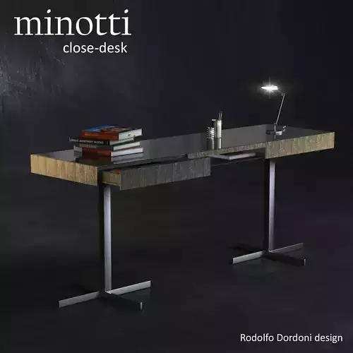minotti close desk Low-poly 3D model