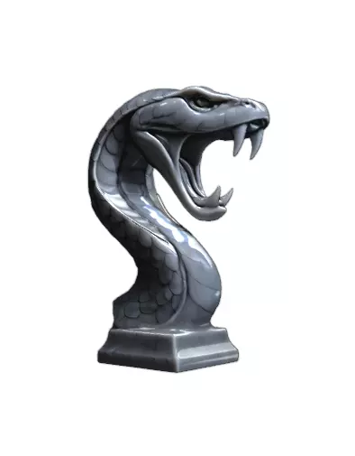 Angry Cobra Snake Head Bust 3D print model