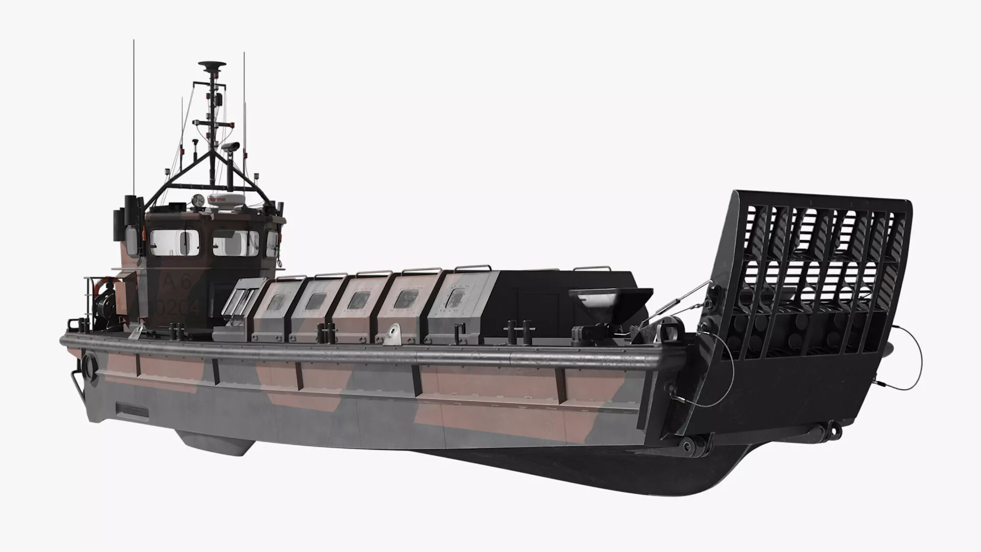 Landing Craft Vehicle Personnel MK5 Rigged for Cinema 4D 3D model