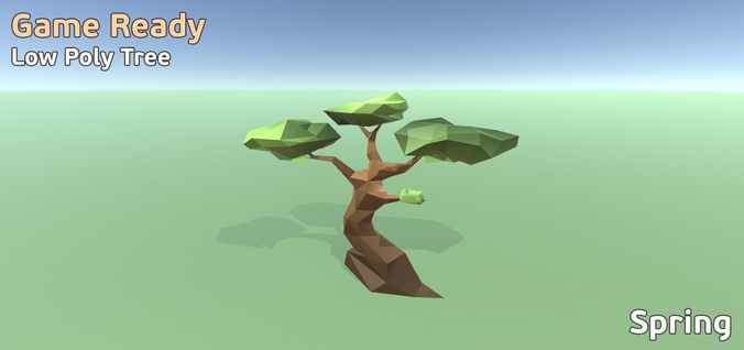 Low Poly Tree game ready spring