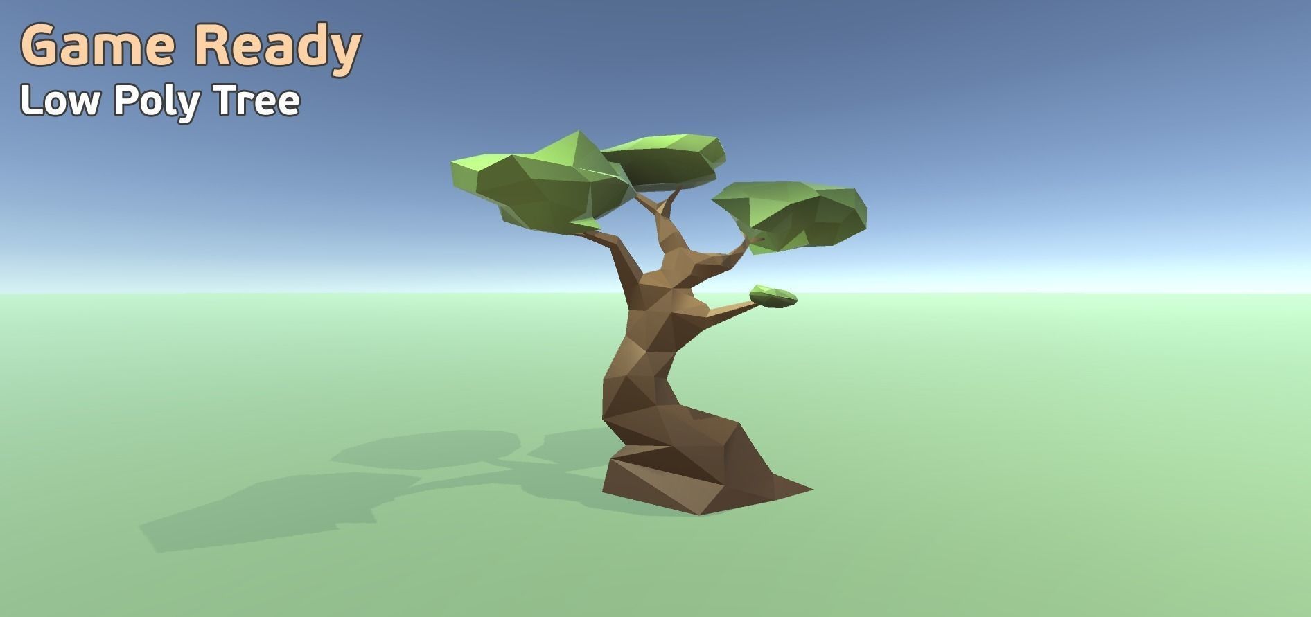 Low Poly Tree game ready spring Low-poly 3D model_1
