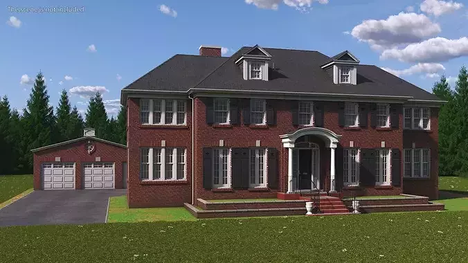 Home Alone House Exterior 3D model 4