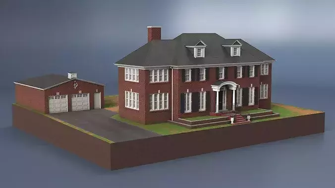Home Alone House Exterior 3D model 6