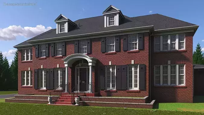 Home Alone House Exterior 3D model 2