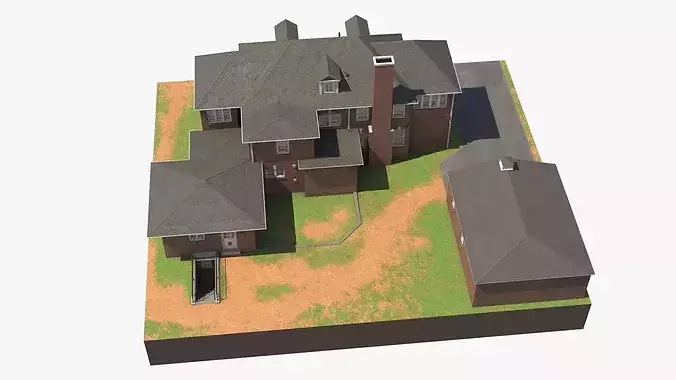 Home Alone House Exterior 3D model 7
