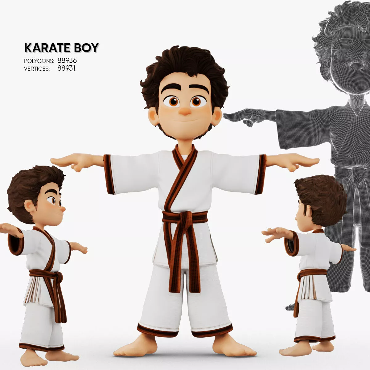 Joyful Karate Kid 3D model