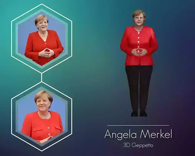 Angela Merkel 3D Model ready for 3d print