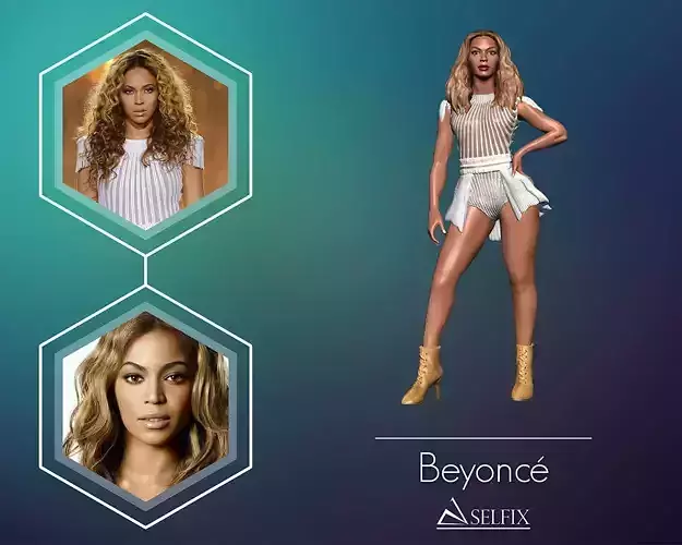 Beyonce 3D Model ready for 3d print 3D print model