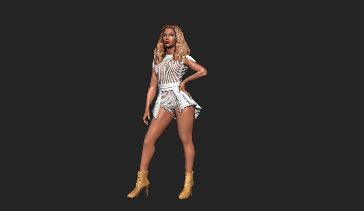 Beyonce 3D Model ready for 3d print 3D print model_4