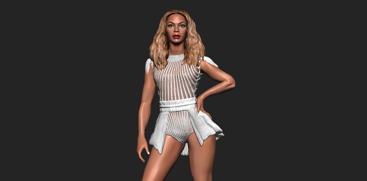 Beyonce 3D Model ready for 3d print 3D print model_7