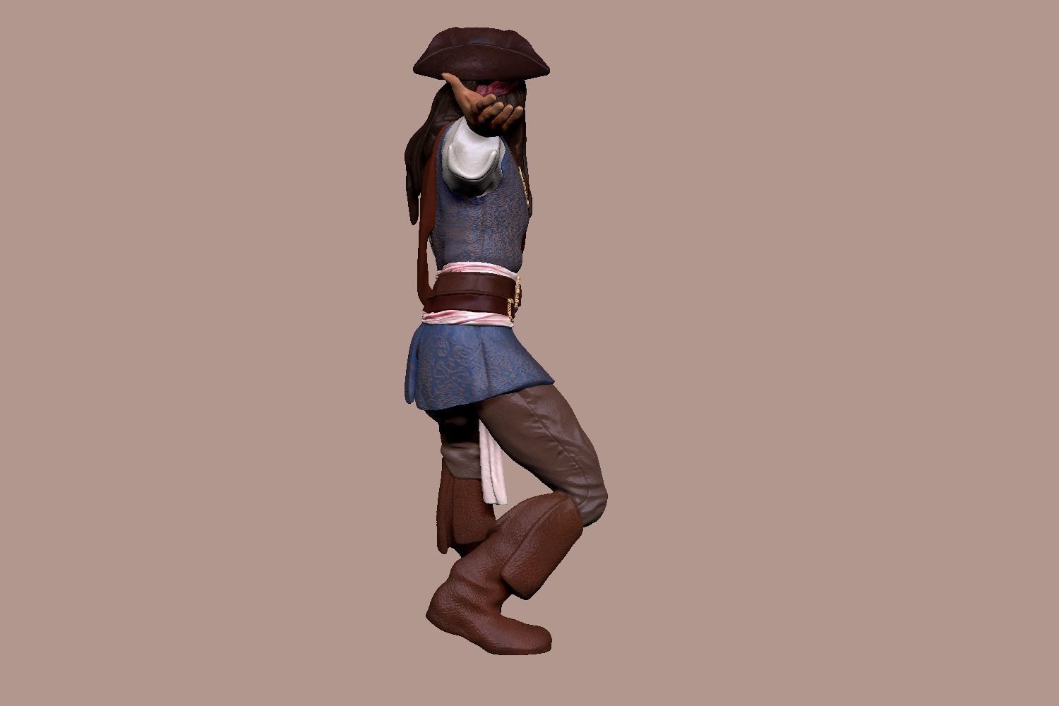 Johnny Depp 3D Model ready for 3d print 3D print model_5