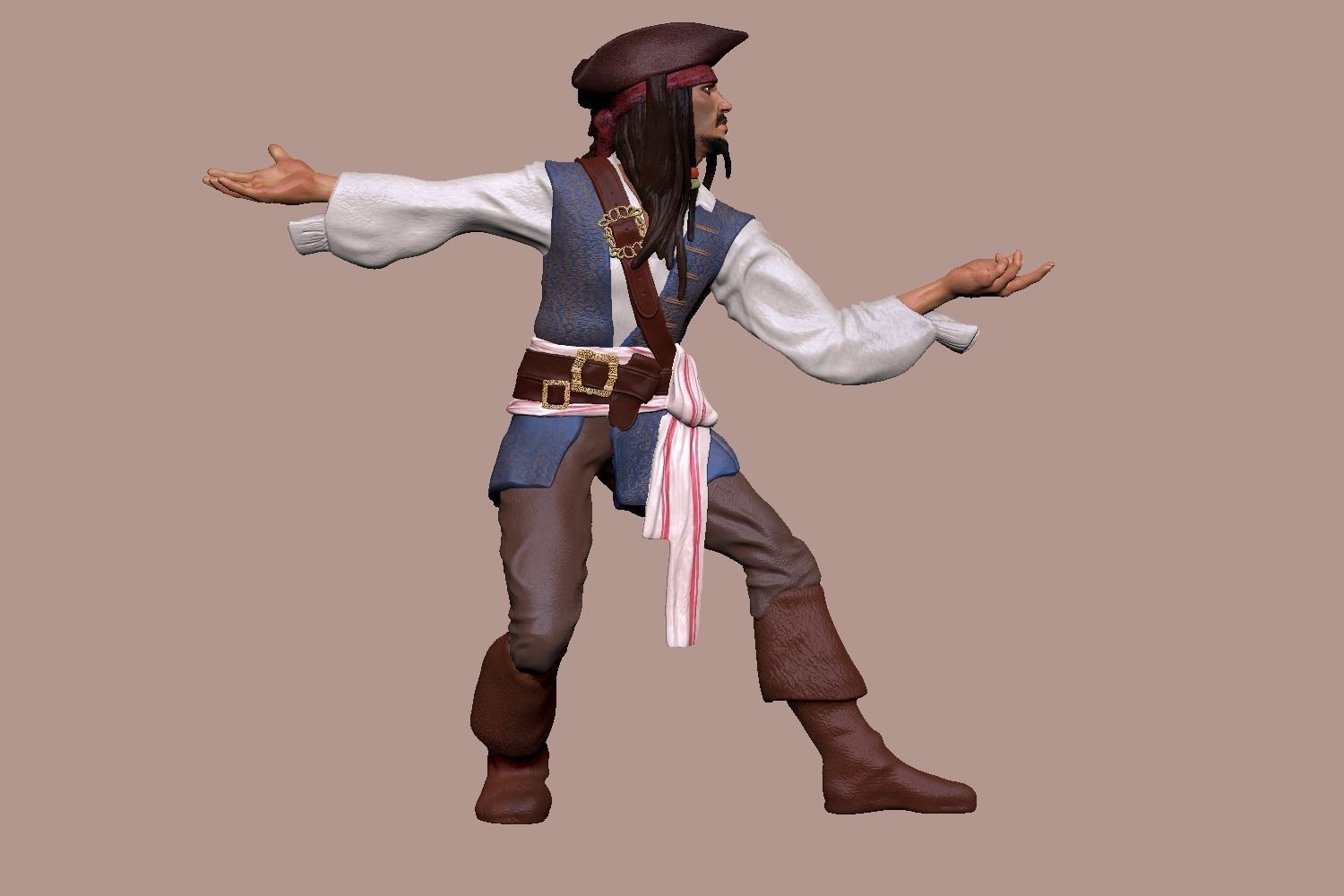 Johnny Depp 3D Model ready for 3d print 3D print model_2