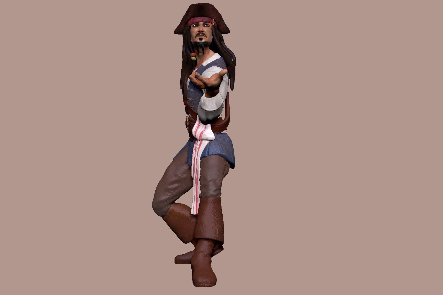 Johnny Depp 3D Model ready for 3d print 3D print model_1