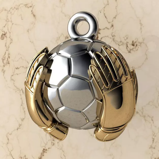 Pendant Soccer Ball with and without Gloves 3D print model