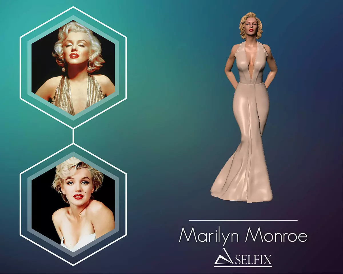 Marilyn Monroe 3D Model ready for 3d print 3D print model