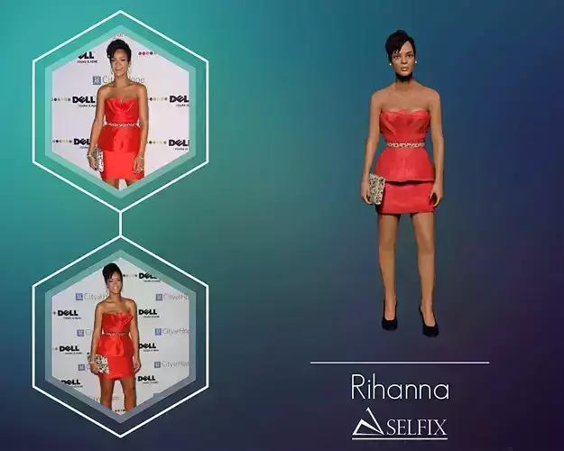 Rihanna 3D Model ready for 3d print 3D print model