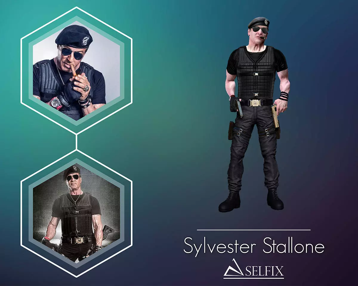 Sylvester Stallone 3D Model ready for 3d print 3D print model