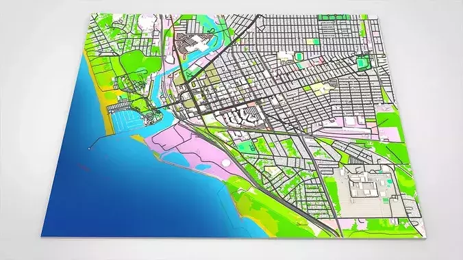 Cityscape Michigan City LaPorte County Indiana USA