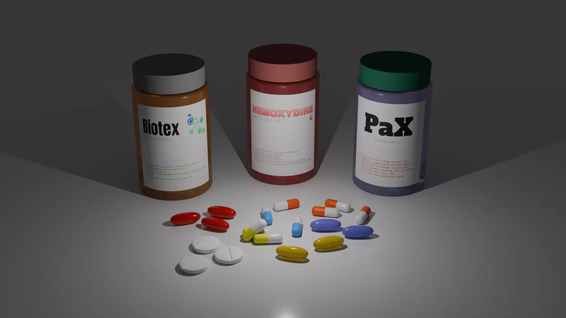 Low Poly Medicine Pack Low-poly 3D model
