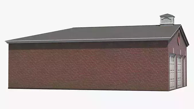 Dual Garage with Brick Exterior 3D model 7