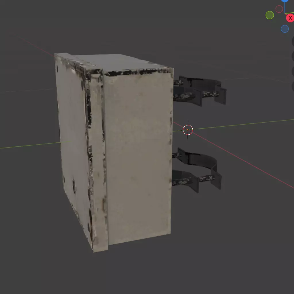Telegraph pole Box Low-poly 3D model