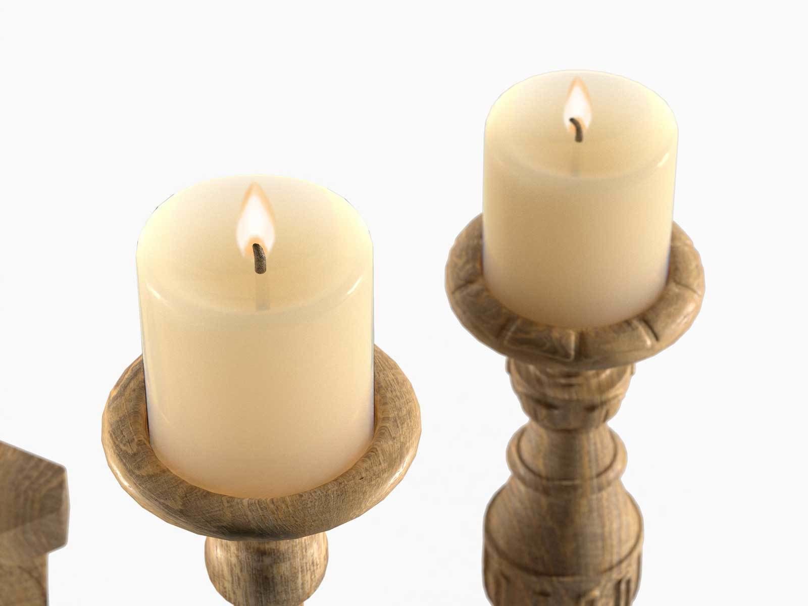 Florentine Candles 3D model_1
