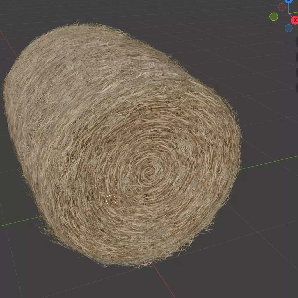 Hayroll Low-poly 3D model