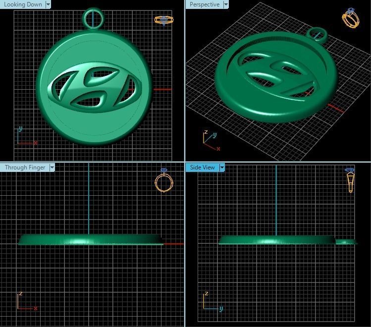 Pendant superman logo medallion - gold 3D print model_2