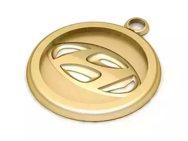 Pendant superman logo medallion - gold