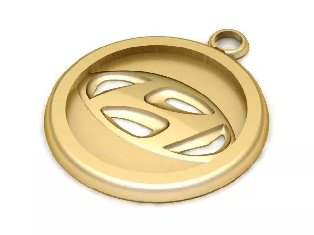 Pendant superman logo medallion - gold 3D print model_0