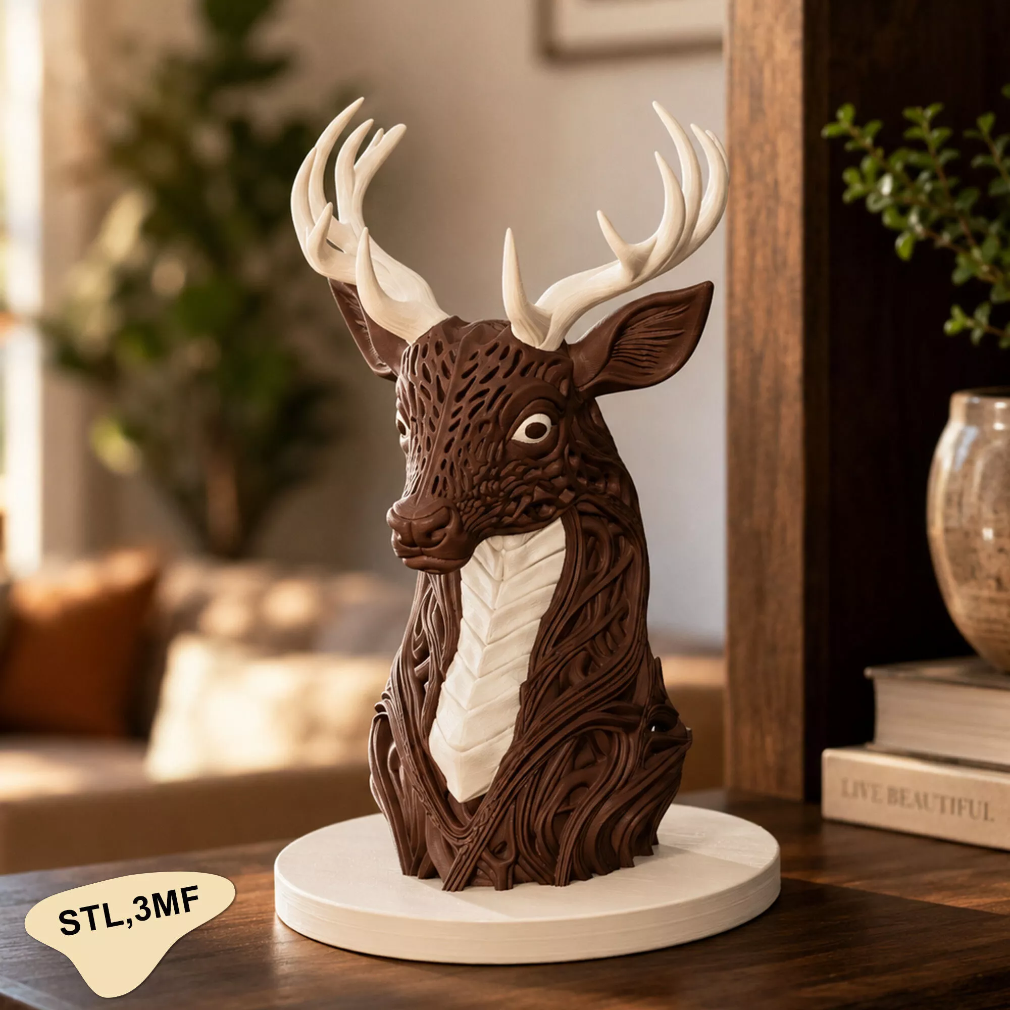 Princess Mononoke Forest Spirit Deer Bust 3D print model