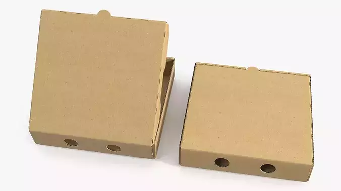 Pizza Box Set 3D model 7