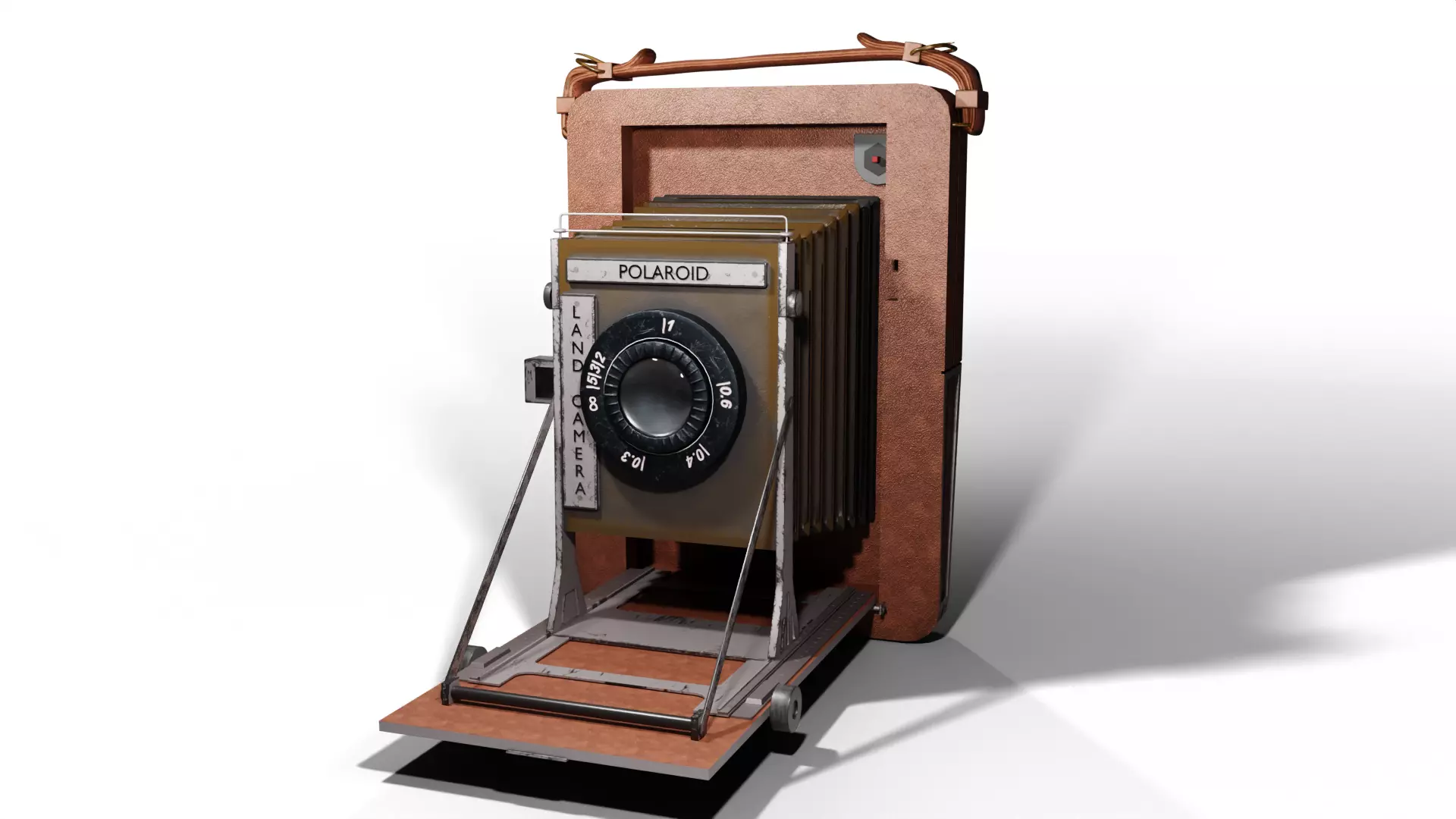 Vintage Polaroid Camera Game Ready Model Low-poly 3D model