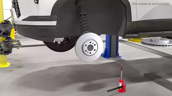 Ventilated Standard Brake Disc 3D model 3