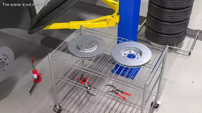 Ventilated Standard Brake Disc 3D model 4