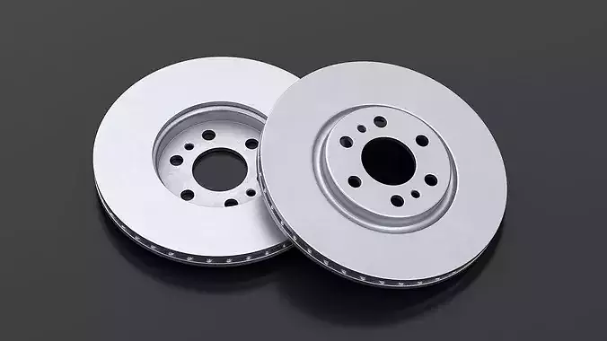 Ventilated Standard Brake Disc 3D model 5
