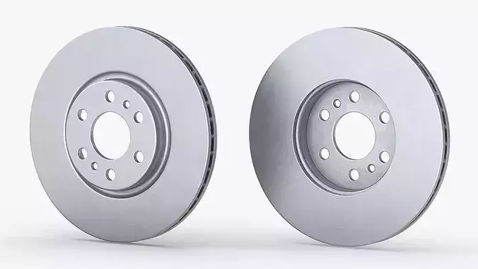 Ventilated Standard Brake Disc 3D model 6