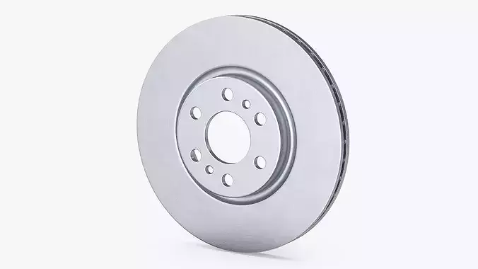 Ventilated Standard Brake Disc 3D model 2
