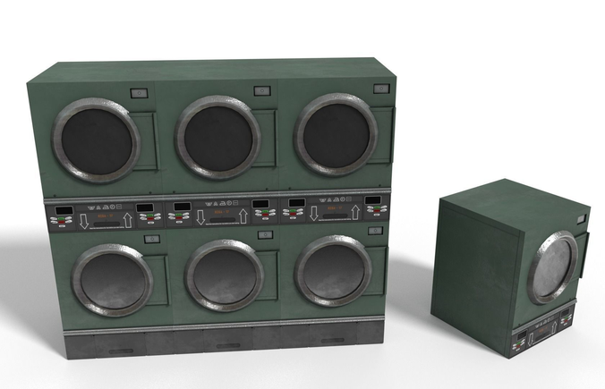 Washing Machines Low-poly 3D model