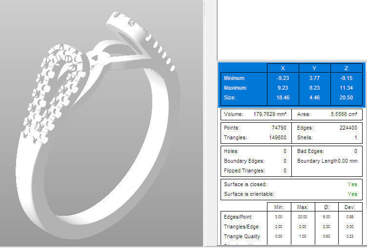 Micro-pave Loop Shank Halo Diamond Ring 0204 3D print model_6