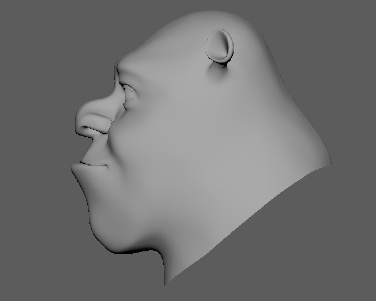 Shrek face 3D model_1