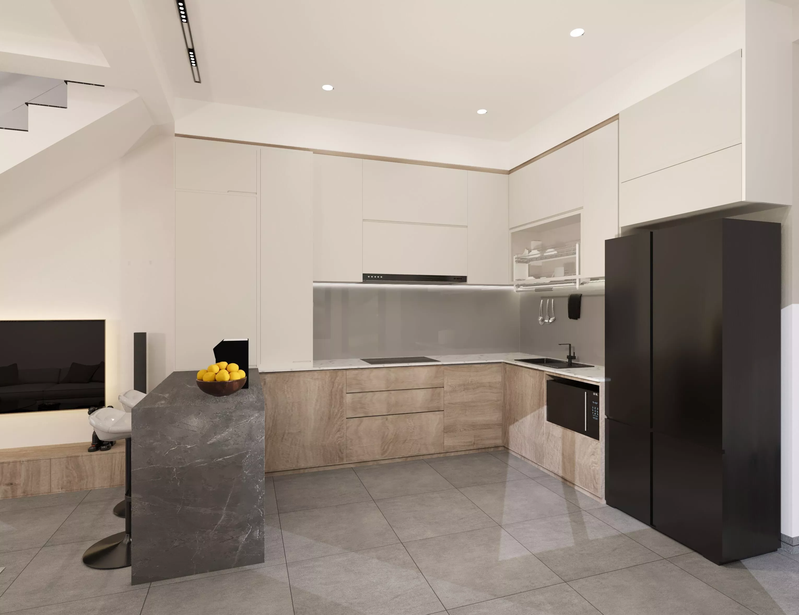 Modern Villa House 3D Model with Interior Design 3D model