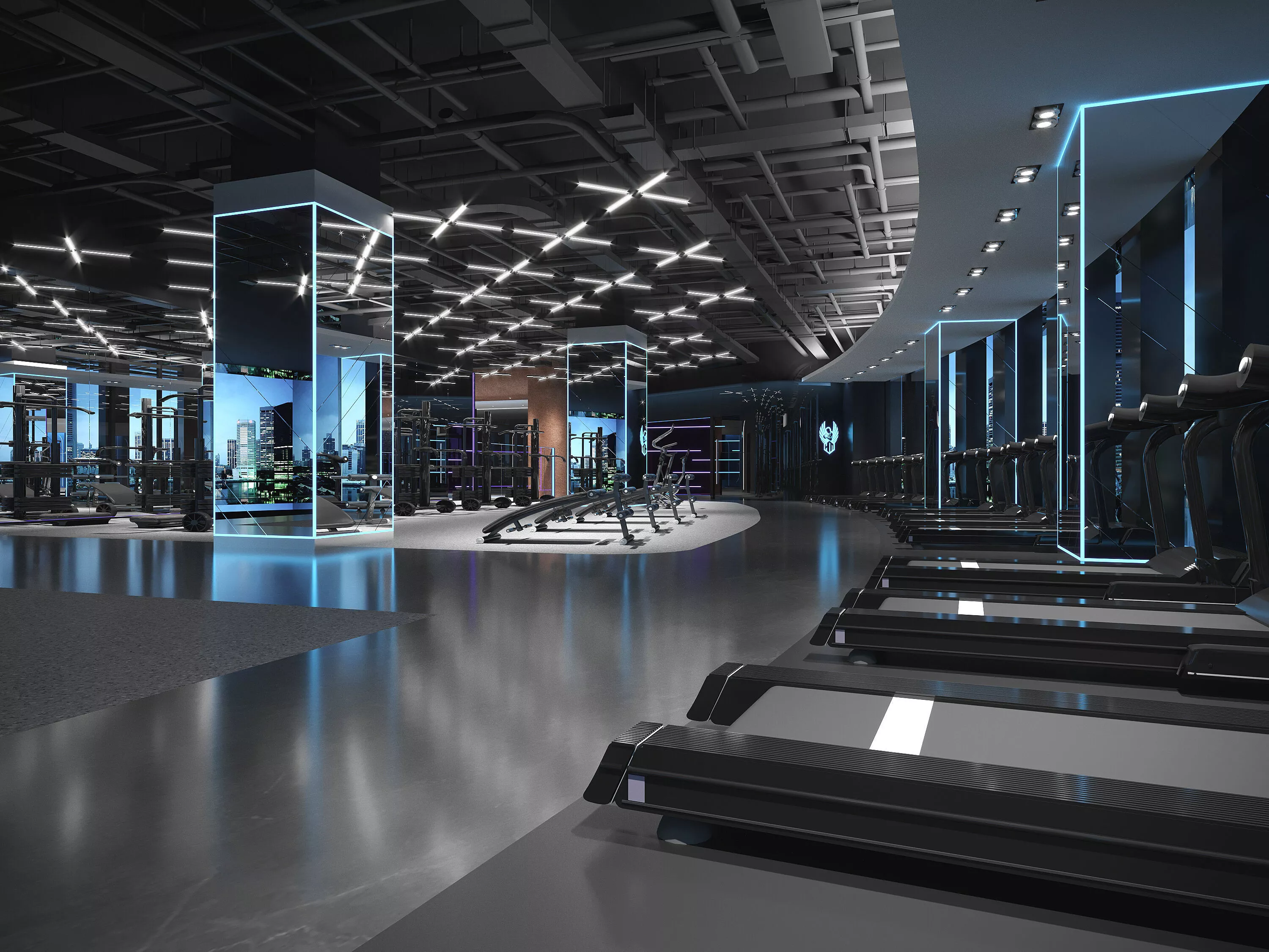 Gym Interior 3D model