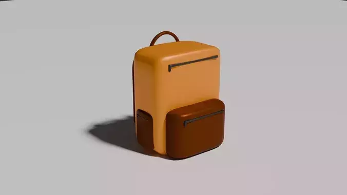 low poly bag backpack free 3D model | CGTrader