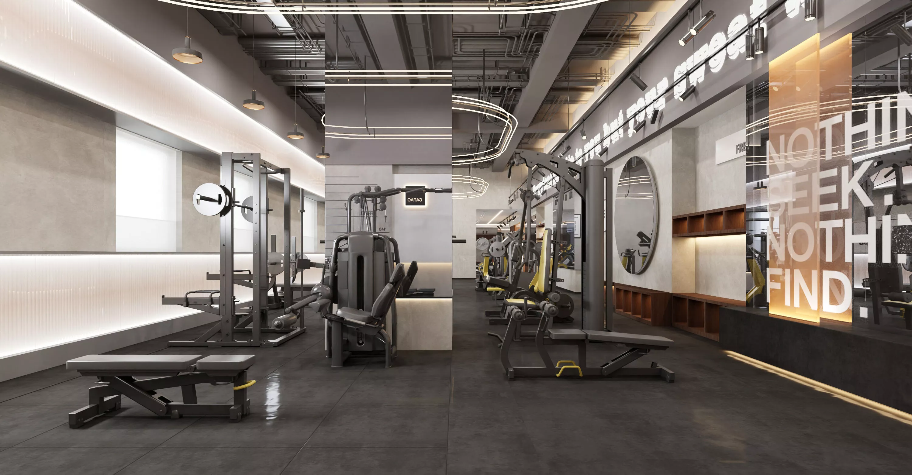 Modern Gym Interior 3D model