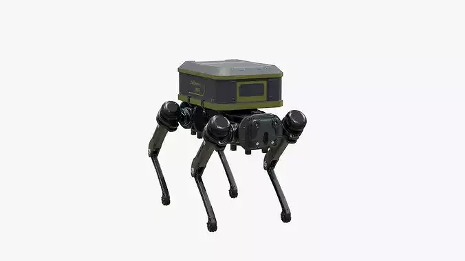 Delivery Robot Dog Low-poly 3D model 3